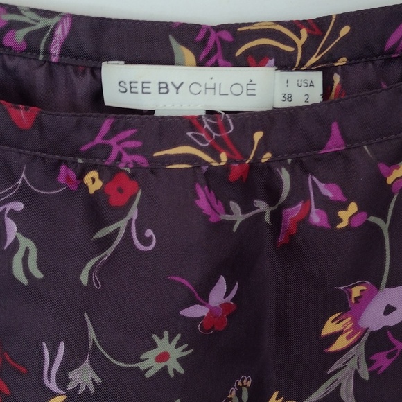 See by Chloe Silk Bell Sleeve Blouse - Picture 3 of 9